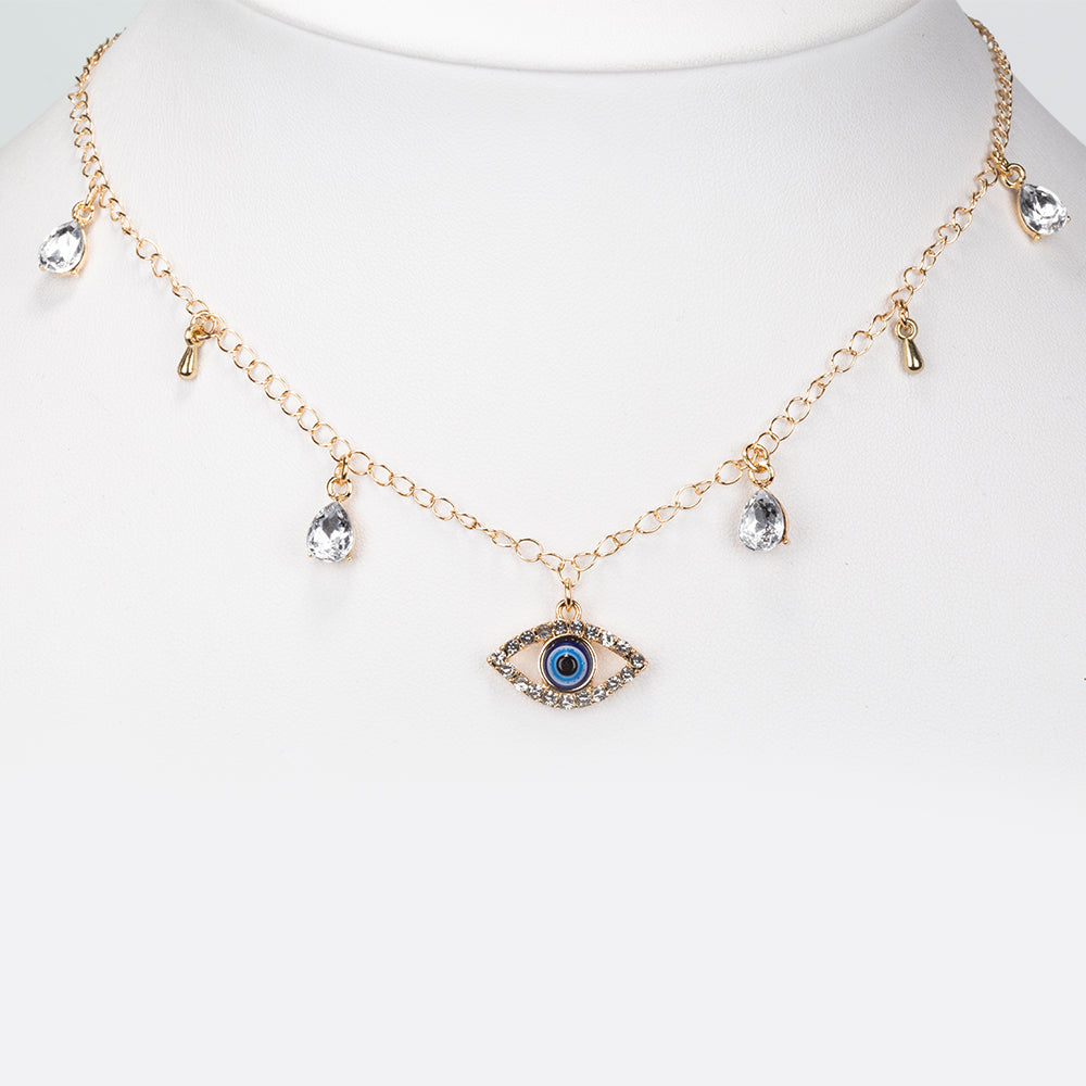 Colier din Aliaj Placat cu Aur ( 7.9 grame ) cu Cristal Alb Emporia® 43.9 Carate 1 