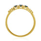 Inel din Argint 925 Placat cu Aur ( 1.28 grame ) cu Diamant Albastru 0.2 Carate