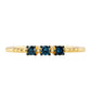 Inel din Argint 925 Placat cu Aur ( 1.28 grame ) cu Diamant Albastru 0.2 Carate