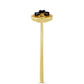 Inel din Argint 925 Placat cu Aur ( 1.21 grame ) cu Diamant Albastru 0.07 Carate