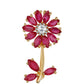 Broşă din Argint 925 Placat cu Aur ( 3.61 grame ) cu Rubin Thailandez și Topaz Alb 4.86 Carate