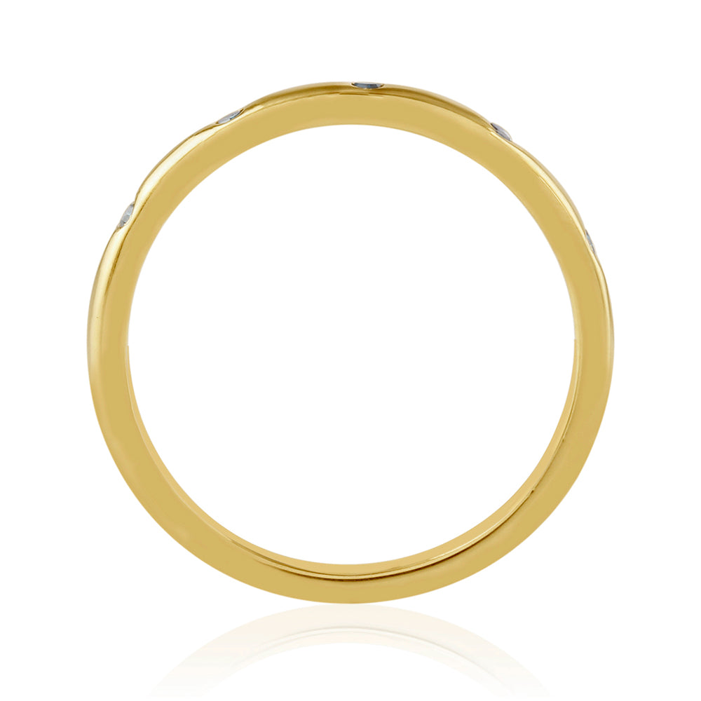 Inel din Argint 925 Placat cu Aur ( 1.48 grame ) cu Diamant Albastru 0.05 Carate