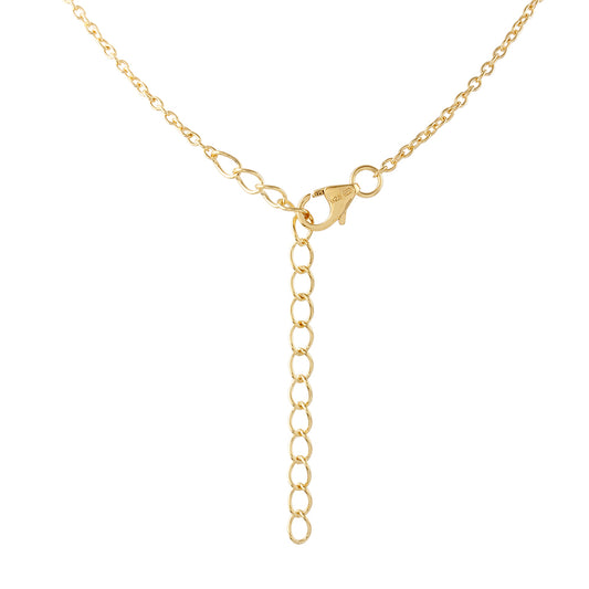 Colier din Argint 925 Placat cu Aur ( 3.61 grame ) cu Diamant Albastru 0.08 Carate