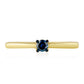Inel din Argint 925 Placat cu Aur ( 1.4 grame ) cu Diamant Albastru 0.13 Carate