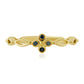 Inel din Argint 925 Placat cu Aur ( 1.85 grame ) cu Diamant Albastru 0.07 Carate