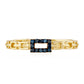 Inel din Argint 925 Placat cu Aur ( 2.14 grame ) cu Diamant Albastru 0.11 Carate