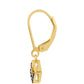 Cercei din Argint 925 Placat cu Aur ( 1.4 grame ) cu Diamant Albastru 0.16 Carate