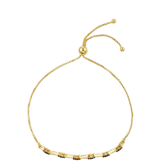 Brățară din Argint 925 Placat cu Aur ( 3.47 grame ) cu Diamant Albastru 0.21 Carate