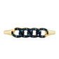 Inel din Argint 925 Placat cu Aur ( 1.68 grame ) cu Diamant Albastru 0.05 Carate