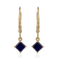 Cercei din Aur de 9K ( 1 grame ) cu Safir Thailandez 1.03 Carate
