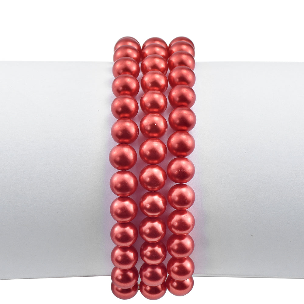 Brățară din Argint 925 Placat cu Aur ( 2.18 grame ) cu Perlă de apă dulce roșie 254.76 Carate 2 