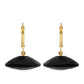 Cercei din Argint 925 Placat cu Aur ( 0.55 grame ) cu Onix Negru 40.81 Carate