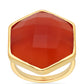 Inel din Argint 925 Placat cu Aur ( 4.65 grame ) cu Onix Roșu 21.72 Carate