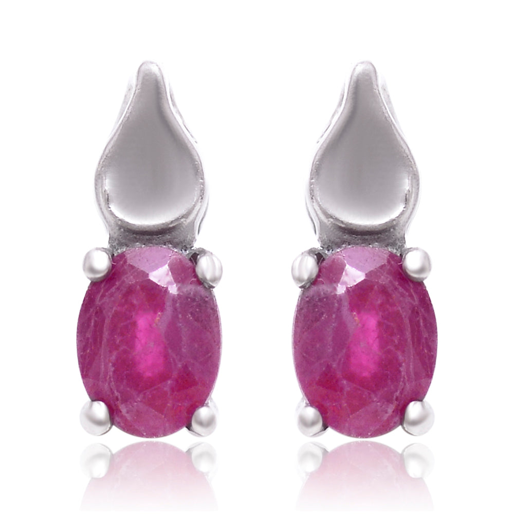 Cercei din Argint 925 ( 0.84 grame ) cu Rubin Malagasy 0.51 Carate