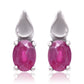 Cercei din Argint 925 ( 0.84 grame ) cu Rubin Malagasy 0.51 Carate