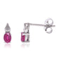 Cercei din Argint 925 ( 0.84 grame ) cu Rubin Malagasy 0.51 Carate