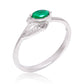Inel din Argint 925 ( 1.71 grame ) cu Smarald Brazilian și Topaz Alb 0.24 Carate
