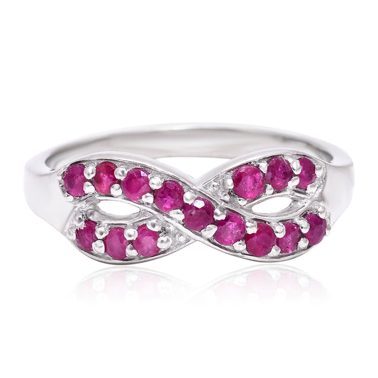 Inel din Argint 925 ( 2.9 grame ) cu Rubin Malagasy 0.86 Carate