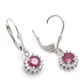 Cercei din Argint 925 ( 2.18 grame ) cu Rubin Malagasy și Topaz Alb 1.92 Carate