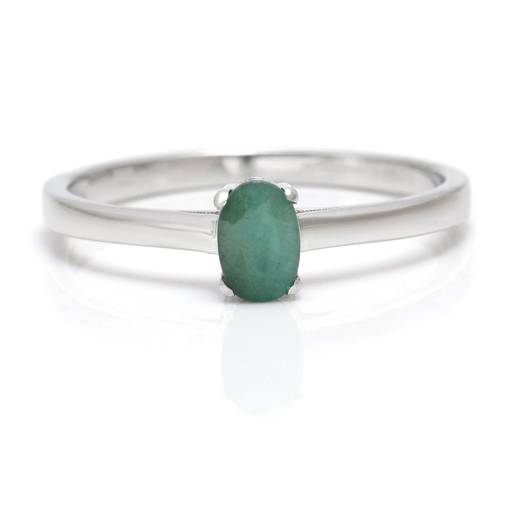 Inel din Argint 925 ( 1.73 grame ) cu Smarald Brazilian 0.44 Carate 1 