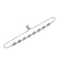 Brățară din Argint 925 ( 3.98 grame ) cu Smarald Brazilian și Topaz Alb 1.6 Carate