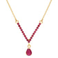 Colier din Argint 925 Placat cu Aur ( 3.75 grame ) cu Rubin Malagasy 2.54 Carate