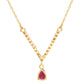 Colier din Argint 925 Placat cu Aur ( 3.75 grame ) cu Rubin Malagasy 2.54 Carate