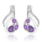 Cercei din Argint 925 Placat cu Aur ( 3.77 grame ) cu Ametist Marocan 0.65 Carate