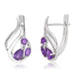 Cercei din Argint 925 Placat cu Aur ( 3.77 grame ) cu Ametist Marocan 0.65 Carate