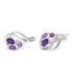 Cercei din Argint 925 Placat cu Aur ( 3.77 grame ) cu Ametist Marocan 0.65 Carate