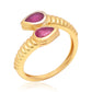 Inel din Argint 925 Placat cu Aur ( 2.82 grame ) cu Rubin Malagasy 1.13 Carate
