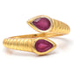 Inel din Argint 925 Placat cu Aur ( 2.82 grame ) cu Rubin Malagasy 1.13 Carate