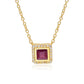 Colier din Argint 925 Placat cu Aur ( 3.86 grame ) cu Rubin Malagasy și Topaz Alb 0.72 Carate