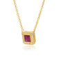 Colier din Argint 925 Placat cu Aur ( 3.86 grame ) cu Rubin Malagasy și Topaz Alb 0.72 Carate