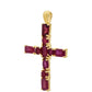 Cruce Pandantiv din Argint 925 Placat cu Aur ( 1.89 grame ) cu Rubin Malagasy 2.7 Carate