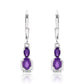 Cercei din Argint 925 ( 2.33 grame ) cu Ametist Marocan 1.25 Carate