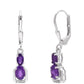 Cercei din Argint 925 ( 2.33 grame ) cu Ametist Marocan 1.25 Carate