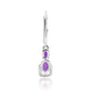 Cercei din Argint 925 ( 2.33 grame ) cu Ametist Marocan 1.25 Carate