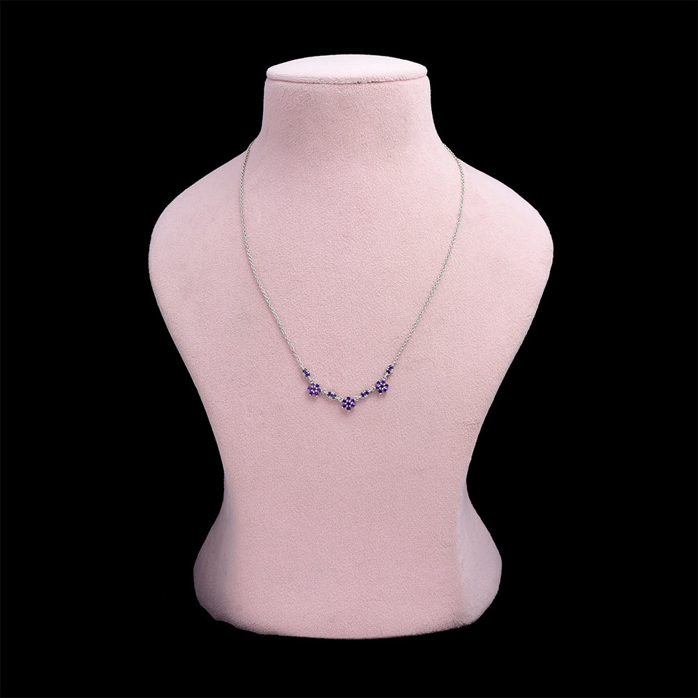 Colier din Argint 925 ( 4.05 grame ) cu Ametist Marocan 0.87 Carate