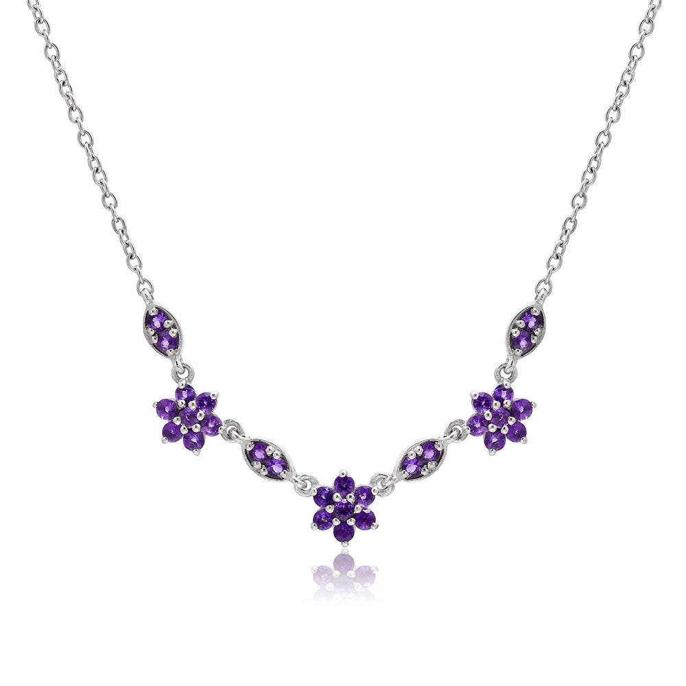 Colier din Argint 925 ( 4.05 grame ) cu Ametist Marocan 0.87 Carate 3 