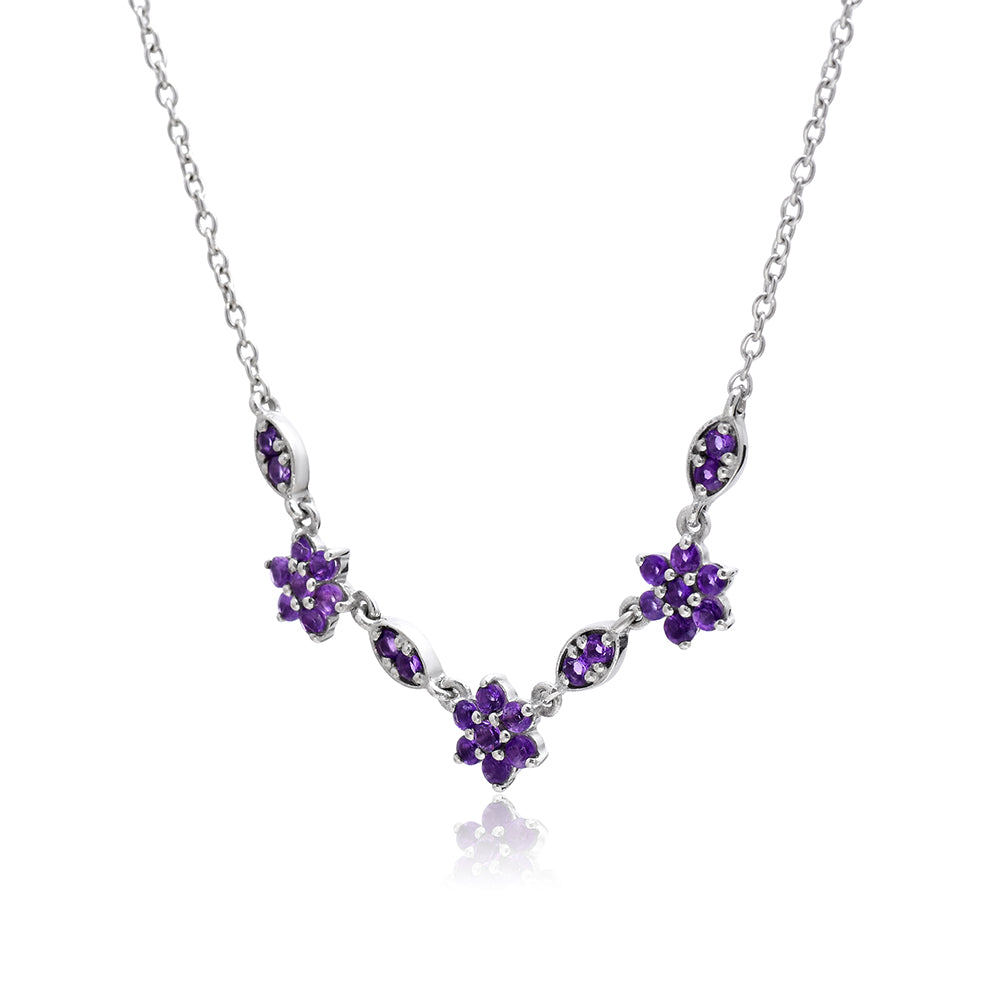 Colier din Argint 925 ( 4.05 grame ) cu Ametist Marocan 0.87 Carate 4 