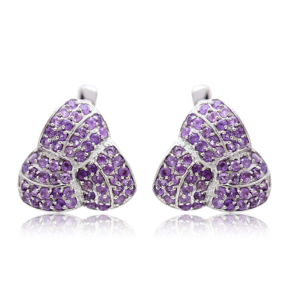 Cercei din Argint 925 ( 6.51 grame ) cu Ametist Marocan 3.4 Carate