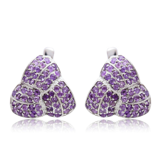 Cercei din Argint 925 ( 6.51 grame ) cu Ametist Marocan 3.4 Carate