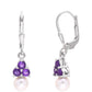 Cercei din Argint 925 ( 1.88 grame ) cu Ametist Marocan și Perlă de Apă Dulce Albă 3.22 Carate