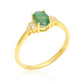 Inel din Argint 925 Placat cu Aur ( 1.99 grame ) cu Smarald Brazilian 0.66 Carate