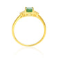 Inel din Argint 925 Placat cu Aur ( 1.99 grame ) cu Smarald Brazilian 0.66 Carate