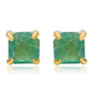 Cercei din Argint 925 Placat cu Aur ( 0.99 grame ) cu Smarald Brazilian 0.9 Carate