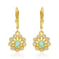 Cercei din Argint 925 Placat cu Aur ( 3.38 grame ) cu Smarald Brazilian și Topaz Alb 1.02 Carate
