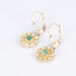 Cercei din Argint 925 Placat cu Aur ( 3.38 grame ) cu Smarald Brazilian și Topaz Alb 1.02 Carate