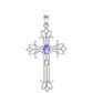 Cruce Pandantiv din Argint 925 ( 2.02 grame ) cu Tanzanit AAA 0.27 Carate